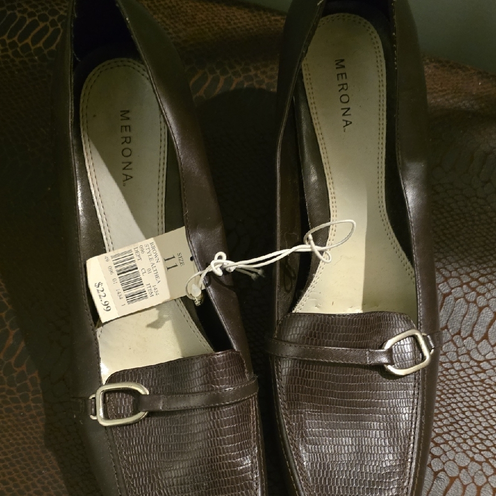 Merona Dark Brown Textured Loafers